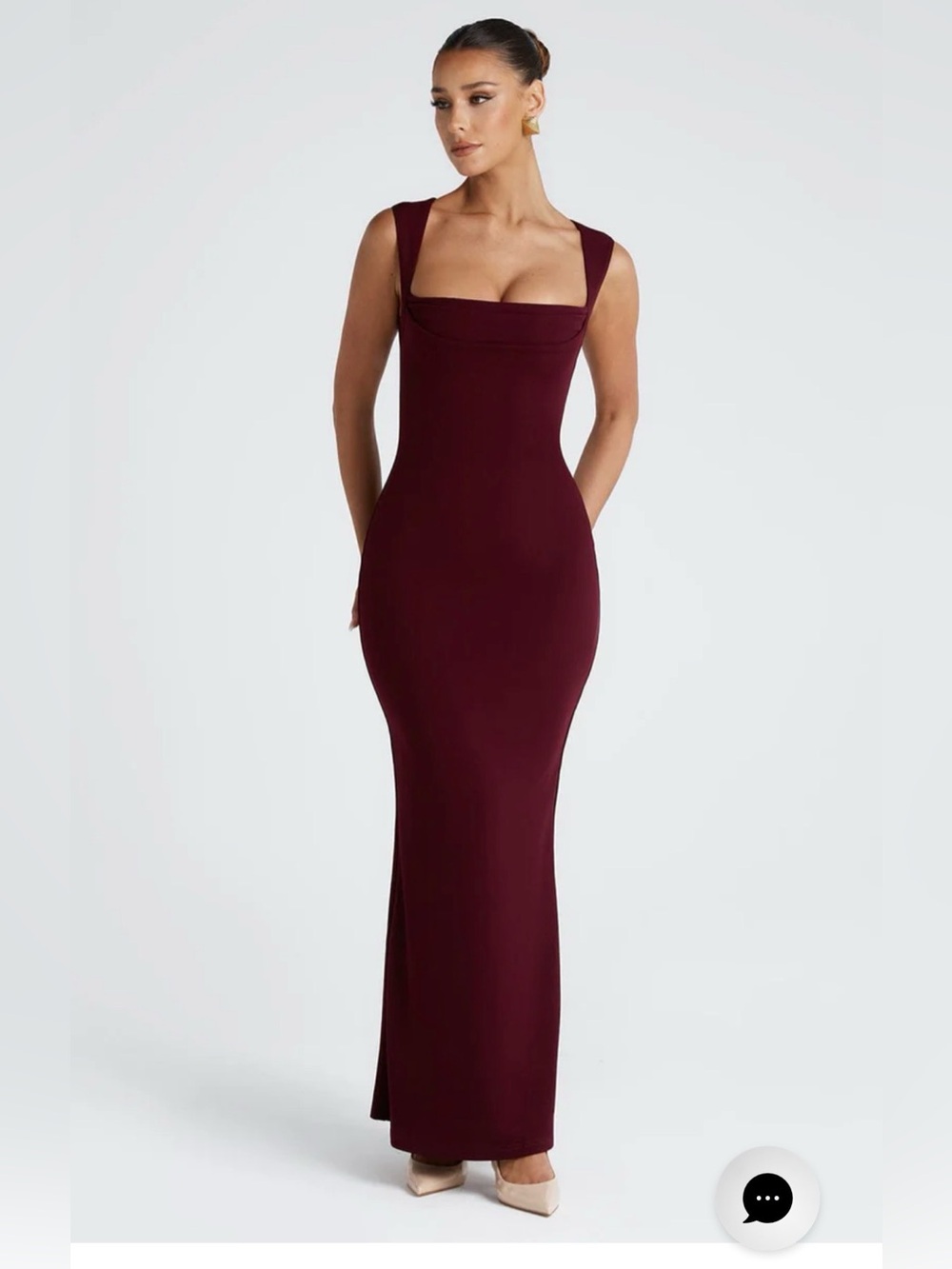 New BabyBoo Women HELENA MAXI DRESS CHERRY LACQUER Size XS